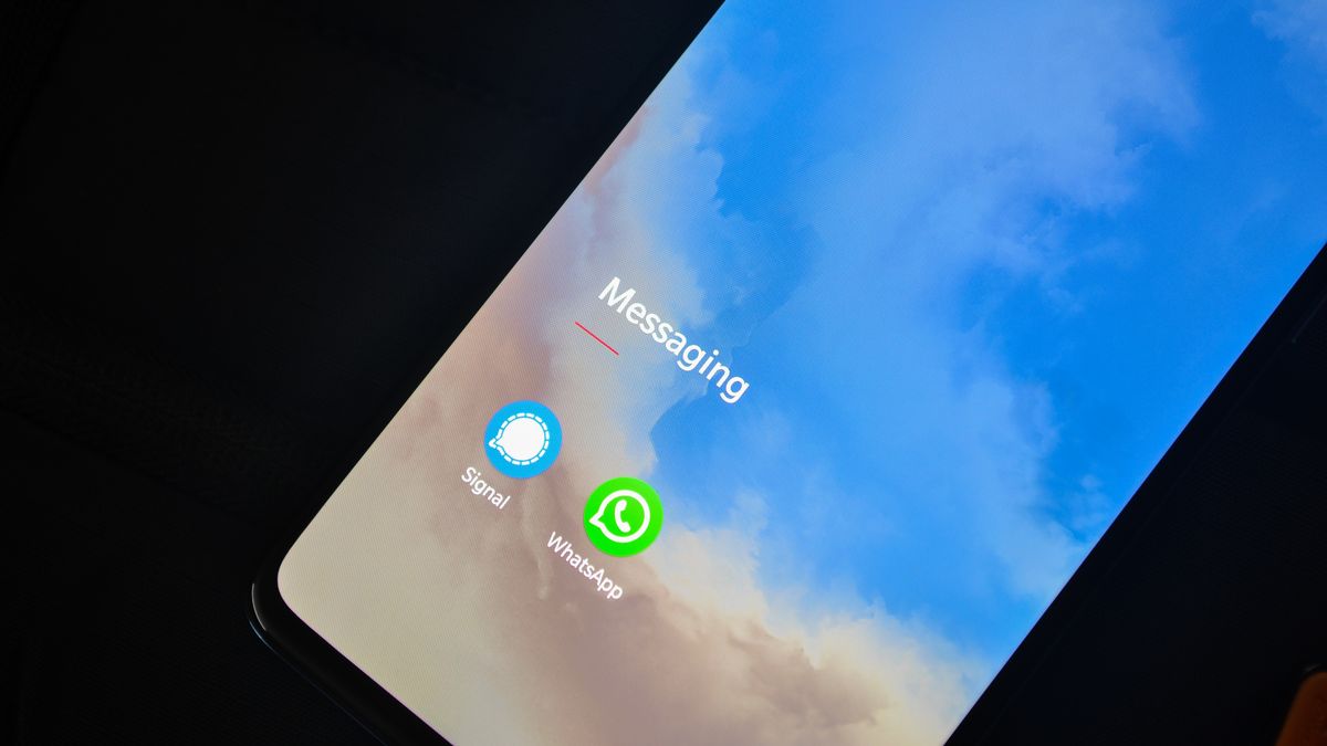 Close-up of a smartphone screen showing a messaging app